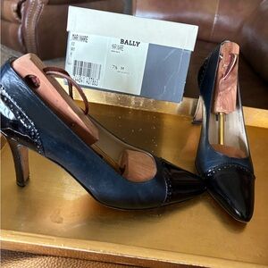 Bally Women's Navy Patent Leather Heels